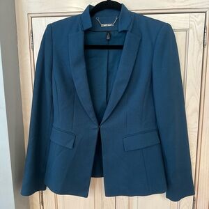 White House Black Market Blue Women's Blazer, EUC, Size 0